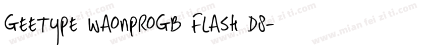 GEETYPE WaonProGB Flash D8字体转换